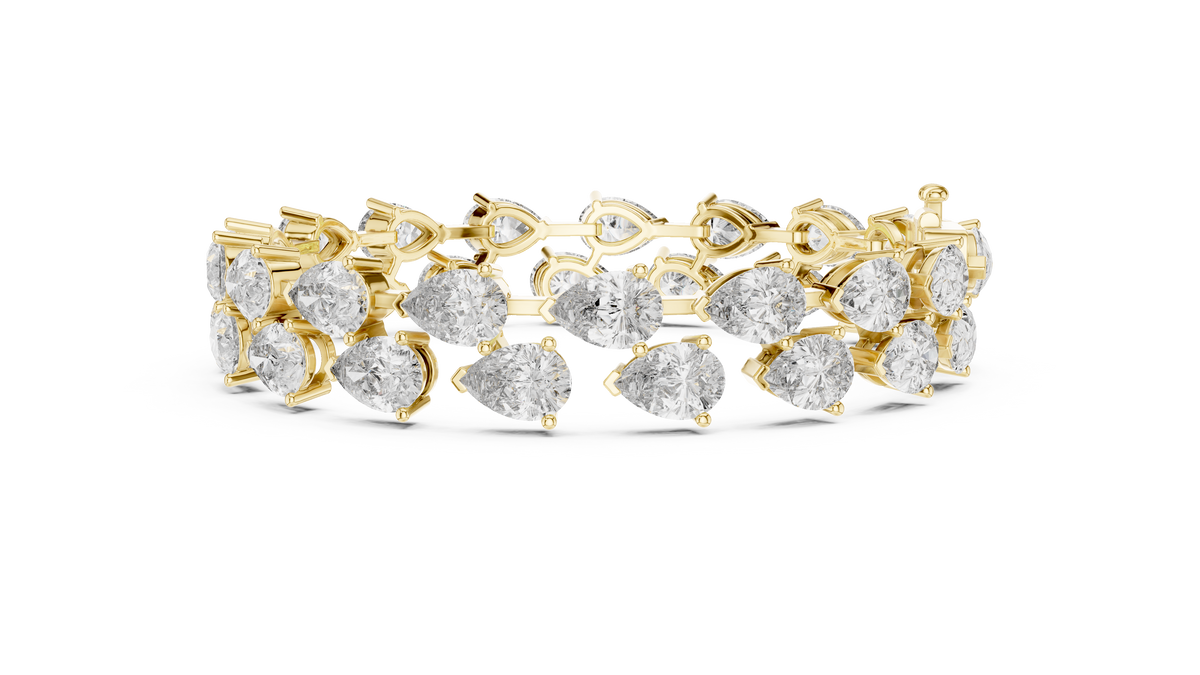 Elvaris Pear Diamond Tennis Bracelet