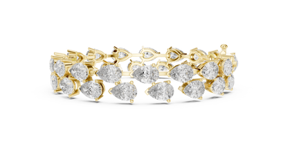 Elvaris Pear Diamond Tennis Bracelet