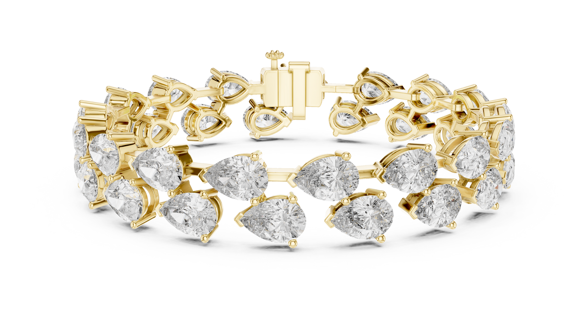 Elvaris Pear Diamond Tennis Bracelet