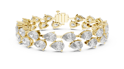 Elvaris Pear Diamond Tennis Bracelet