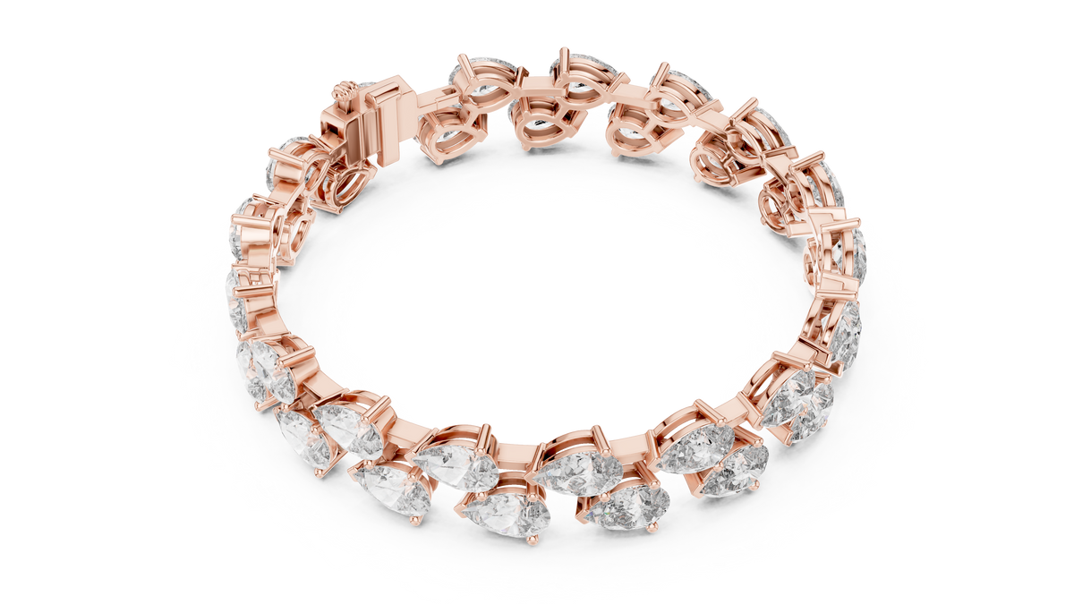 Elvaris Pear Diamond Tennis Bracelet