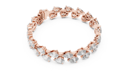 Elvaris Pear Diamond Tennis Bracelet