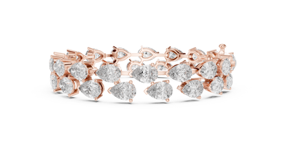 Elvaris Pear Diamond Tennis Bracelet