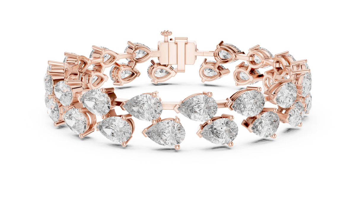 Elvaris Pear Diamond Tennis Bracelet