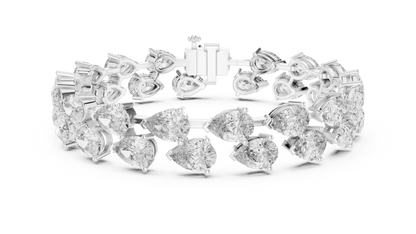 Elvaris Pear Diamond Tennis Bracelet