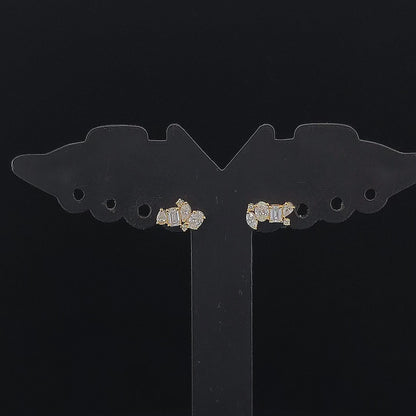Fancy Small Multi-Diamond Earring