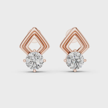 Zarelle Architectural Solitaire Studs