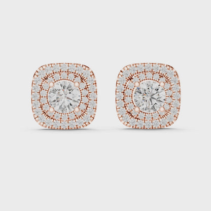 Aurelia Imperial Round Halo Studs