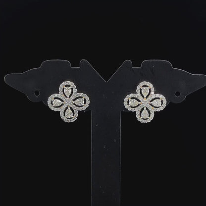 Four Pear Diamond Earring