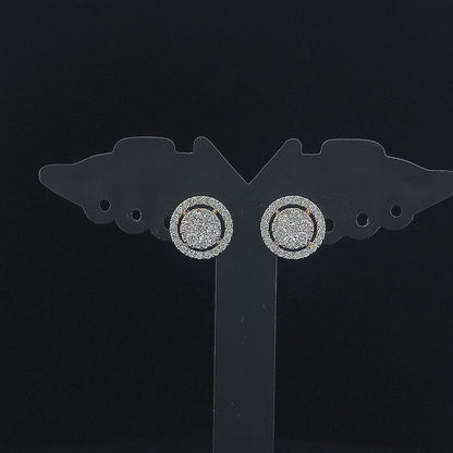 Classic Round Diamond Halo Earring