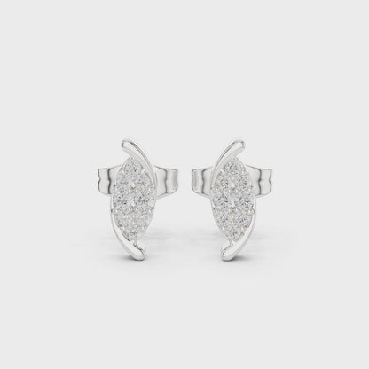 Luna Marquise Moissanite Stud Earrings in 925 Sterling Silver