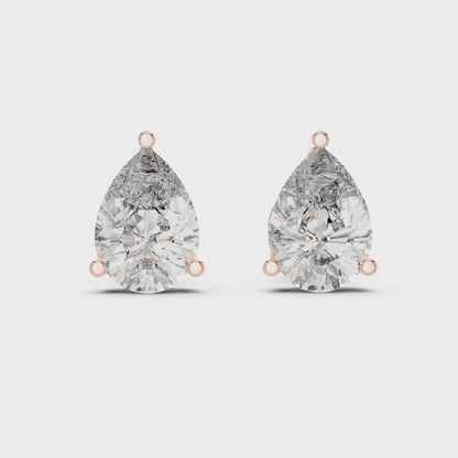 Seraphina Pear Cut Solitaire Studs