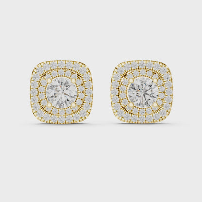Aurelia Imperial Round Halo Studs