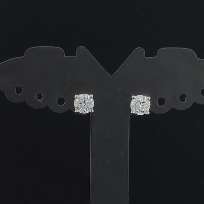 0.50cts Elegant Round Diamond Solitaire Earrings