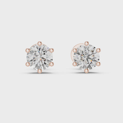 Seraphina Round Solitaire Studs