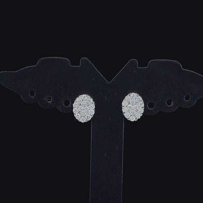 Elegant Cluster Round Diamond Earring