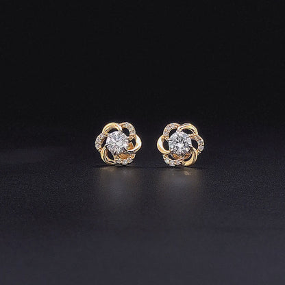 Classic 6 Petals Solitaire Earring