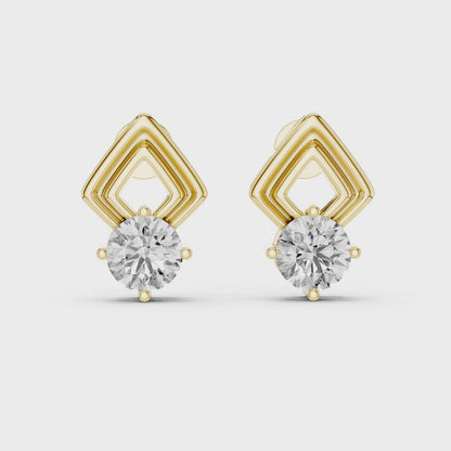 Zarelle Architectural Solitaire Studs