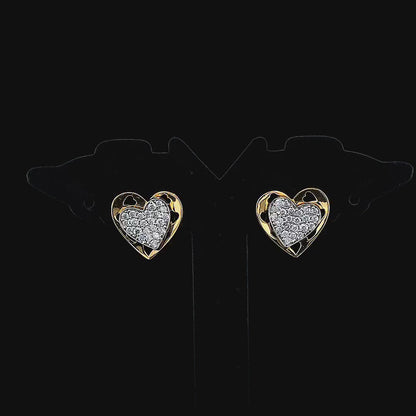 Classic Heart Cluster Diamond Earring