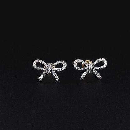 Designer Knot Style Diamond Earring