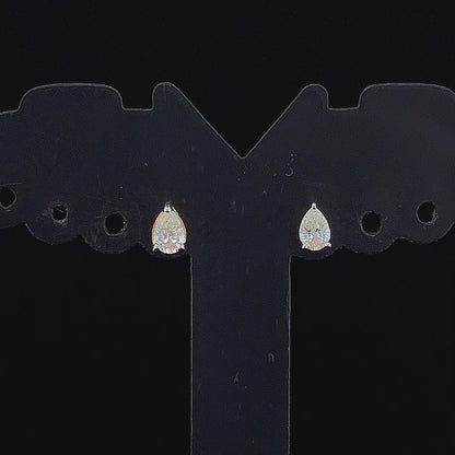 0.15cts Solitaire Pear Diamond Earring