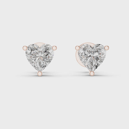 Aurelia Heart Cut Solitaire Studs