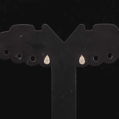 0.11cts Solitaire Pear Diamond Earring