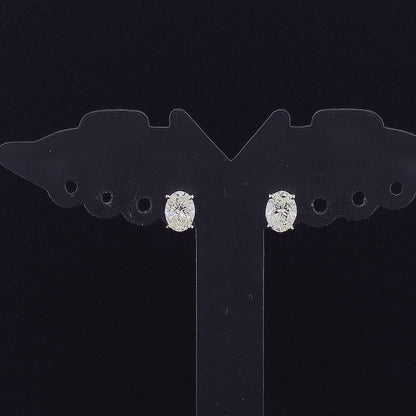 0.60cts Solitaire Oval Diamond Earring