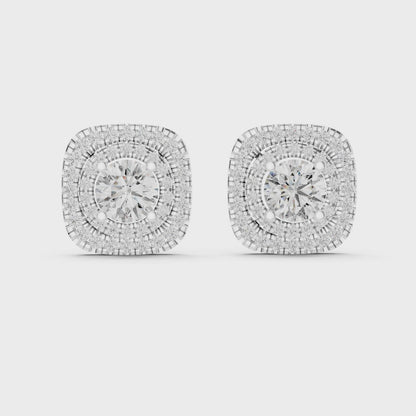 Aurelia Imperial Round Halo Studs