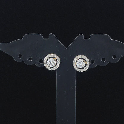 0.30cts Round Halo Diamond Earring