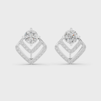 Aurelia Celestial Chevron Drop Studs