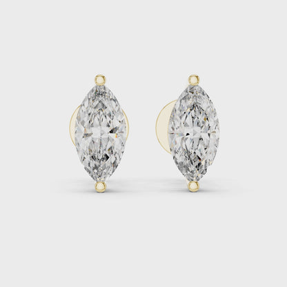 Celestia Marquise Cut Solitaire Studs