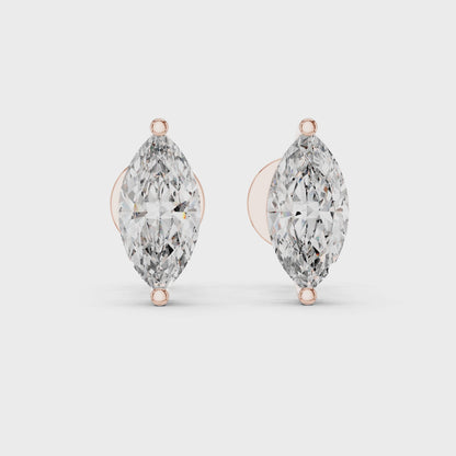 Celestia Marquise Cut Solitaire Studs
