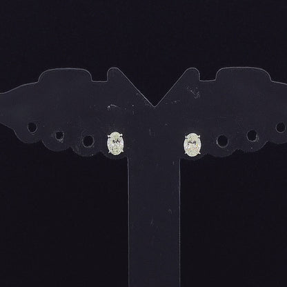 0.25cts Solitaire Oval Diamond Earrings